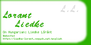 lorant liedke business card